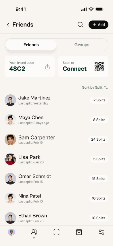 Tabby friends screen